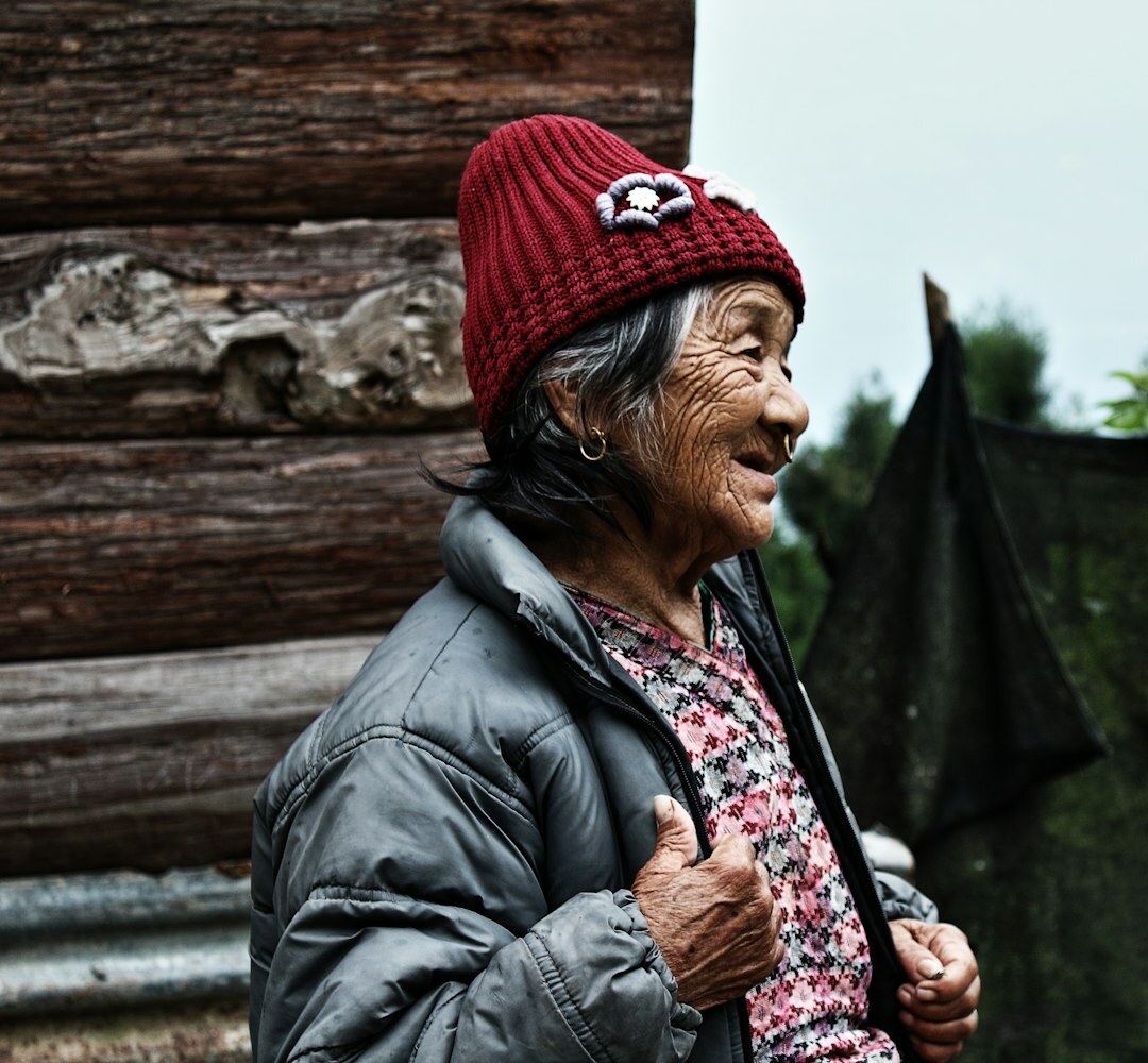 Portrait of a laughing senior Slovak woman